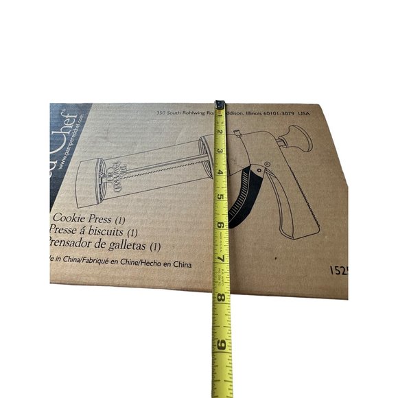 Pampered Chef #1525 manual cookie press in box with pamphlet - Picture 7 of 8